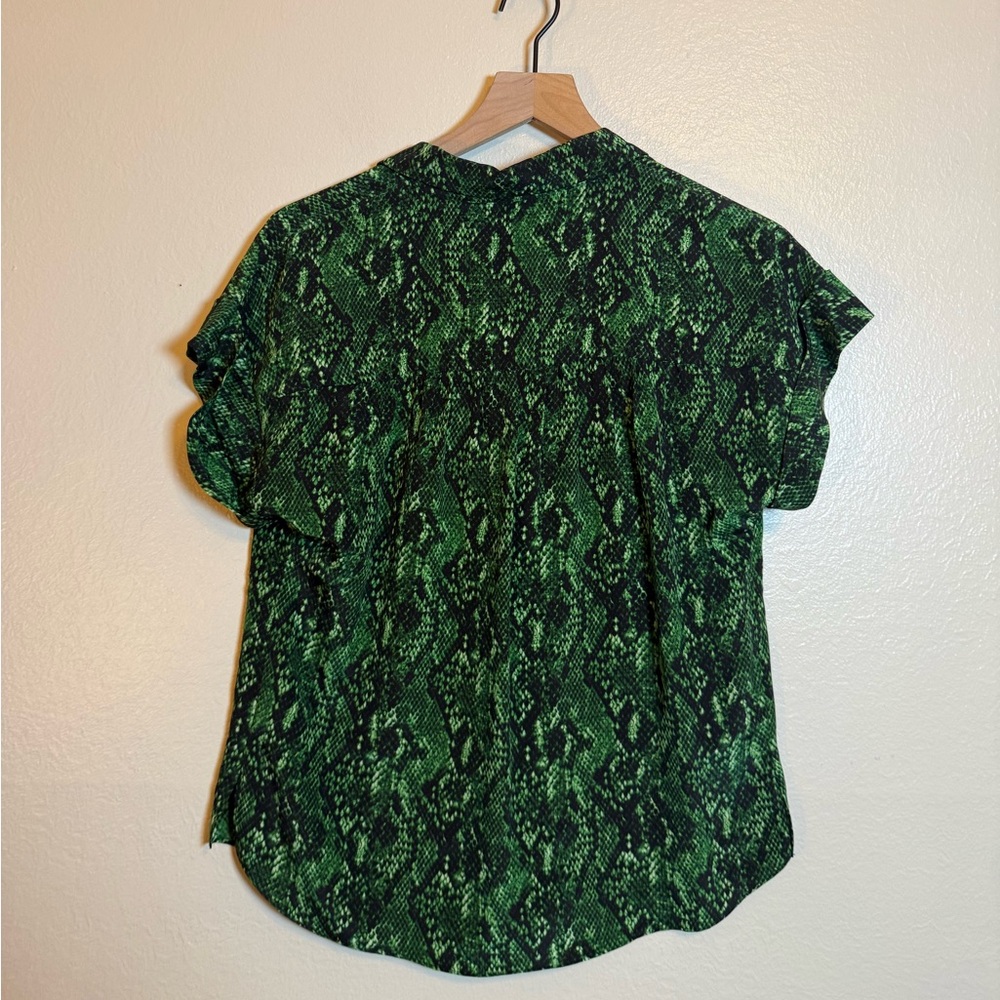 Veronica Beard Merci Python Printed Silk Top - image 5